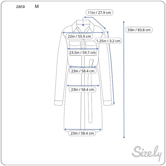 Zara Button-UP‎ Blue & White Stripe Shirt Dress Tunic Size M - Picture 4 of 6